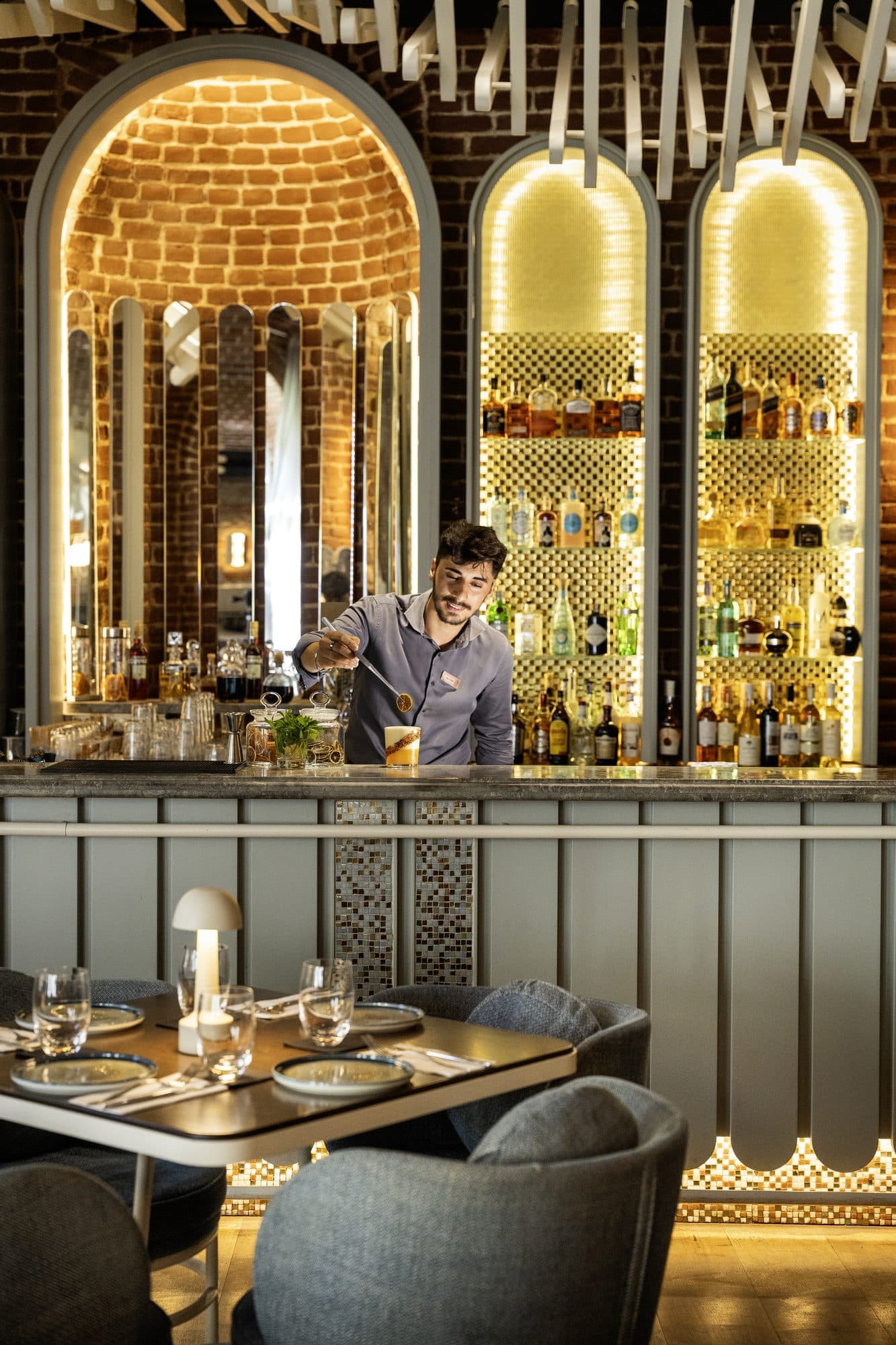 A view of the space at IL CORTILE